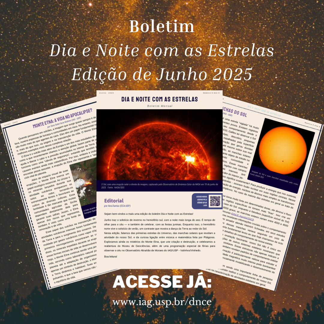 Boletim Dia e Noite com as Estrelas de Junho de 2025