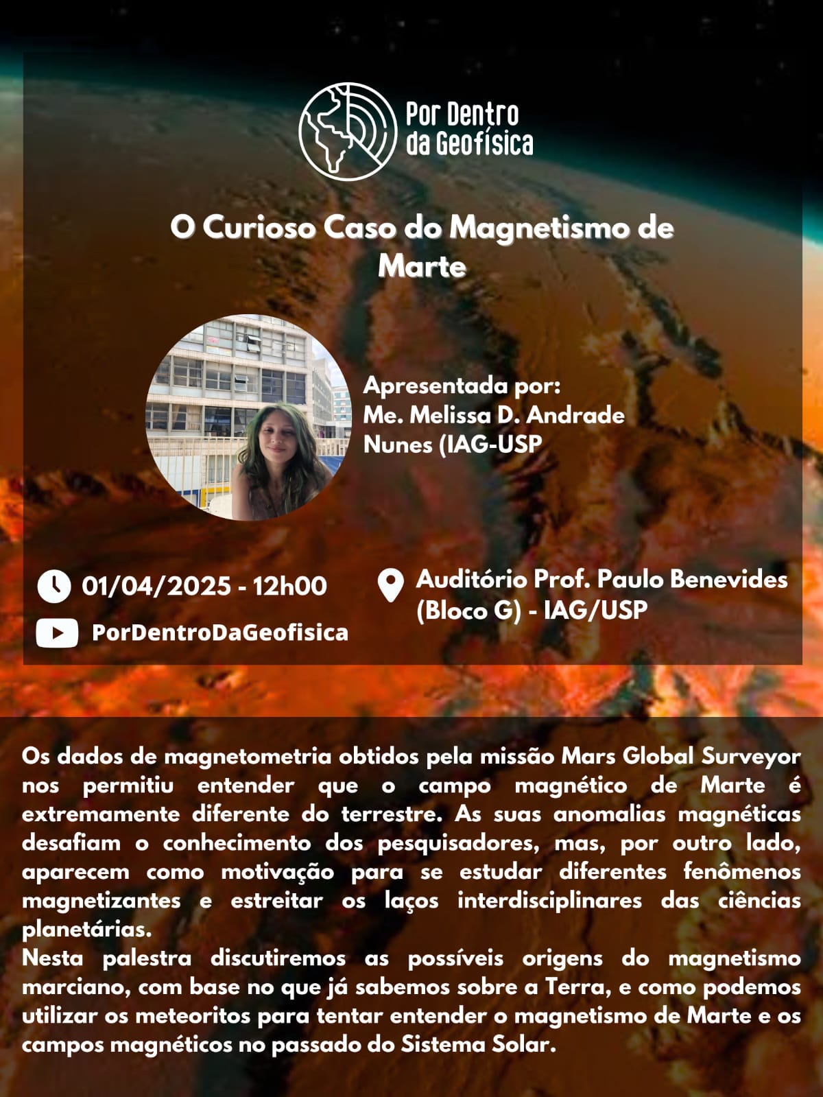 Por Dentro da Geofísica com Melissa Nunes